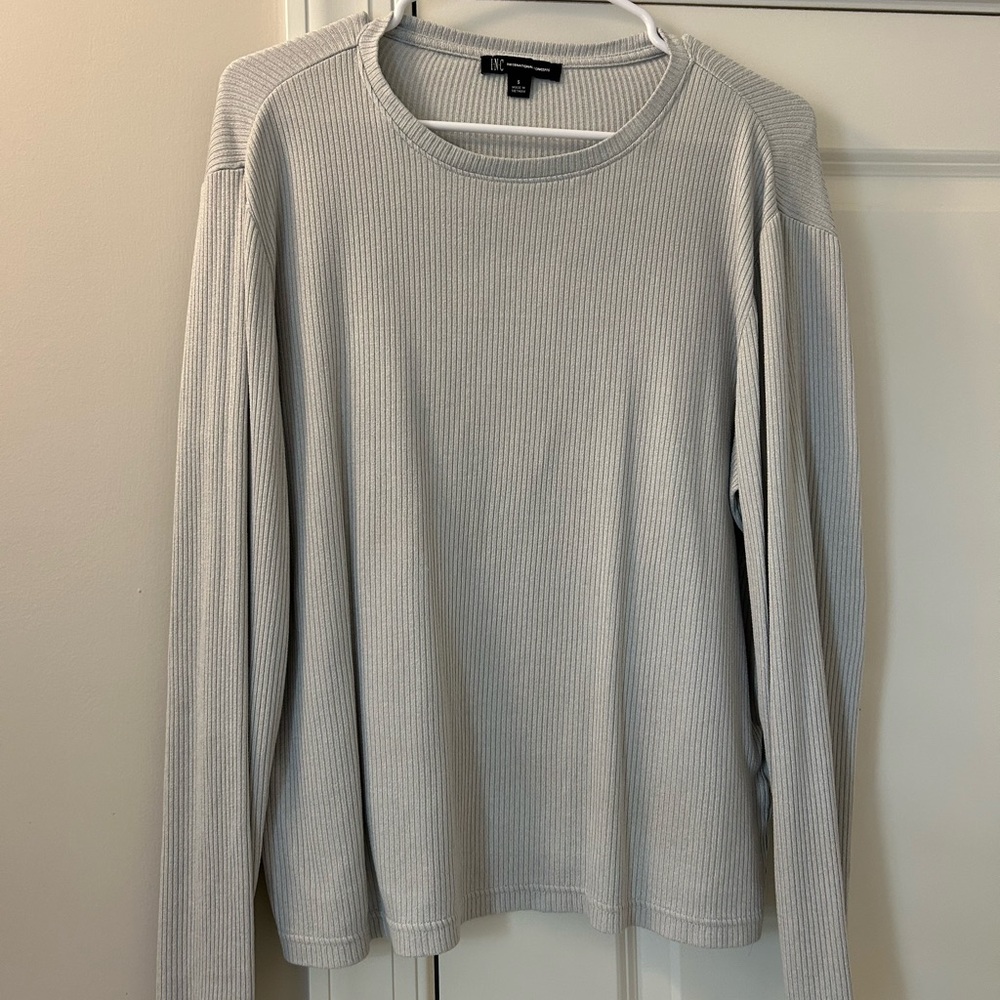 International Concepts Thin Gray Long Sleeve Shirt